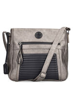 Rieker, tas, dames, met magnetische sluiting op voorvak BRONSZWART